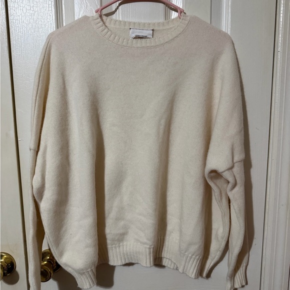 Longchamp Cream Women's Crew Neck Sweater